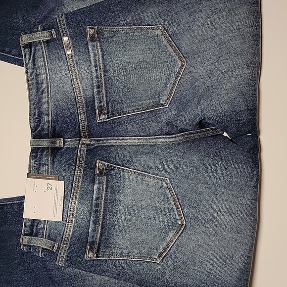 KanCan Boyfriend Blue Jeans Denim Pants Relaxed Fit Distressed Cuffed Blue 7 27 - Picture 7 of 16